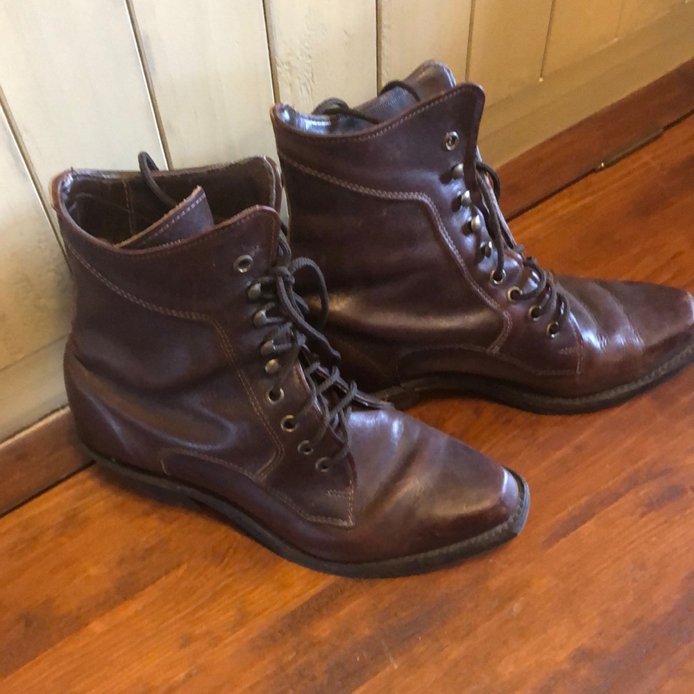 Leather ankle boots